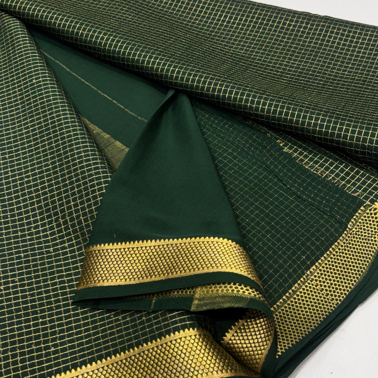 Pure Mysore Crepe Silk Saree