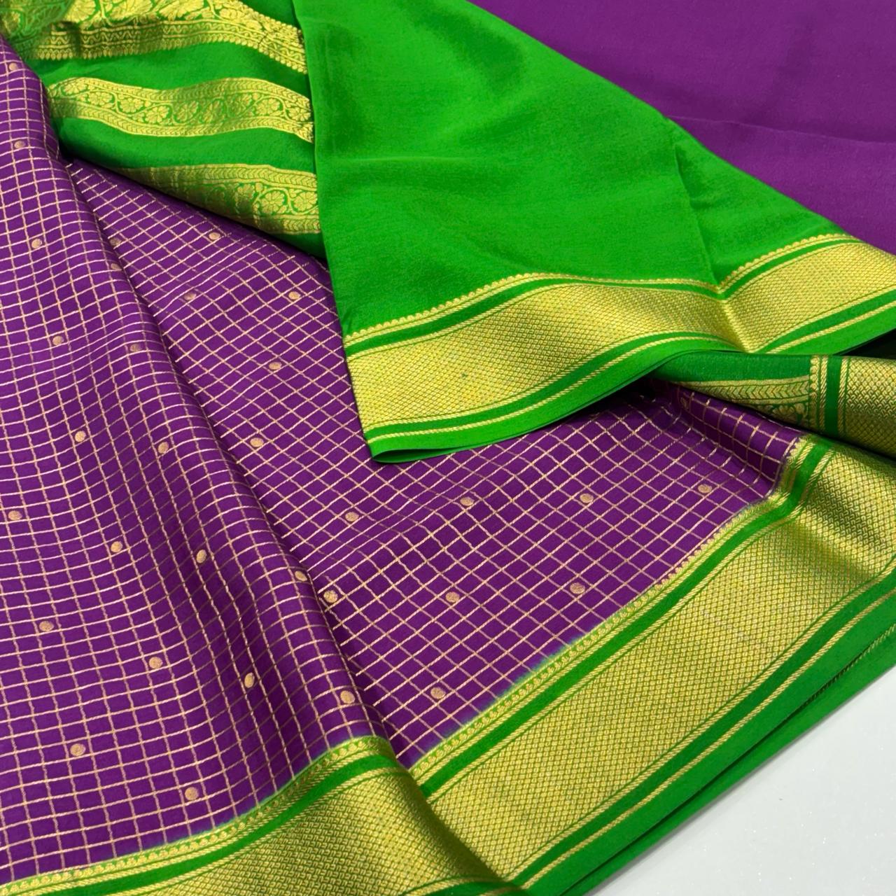 Pure Mysore Crepe Silk Saree