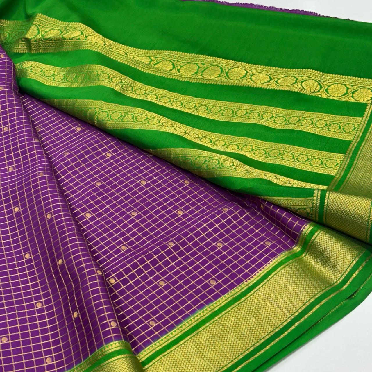 Pure Mysore Crepe Silk Saree