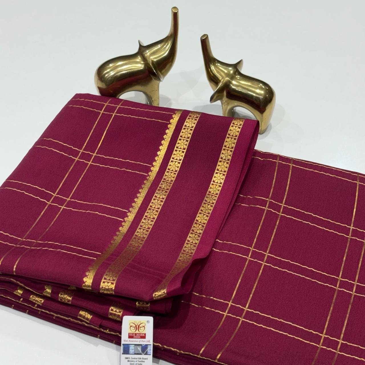 Pure Mysore Crepe Silk Saree