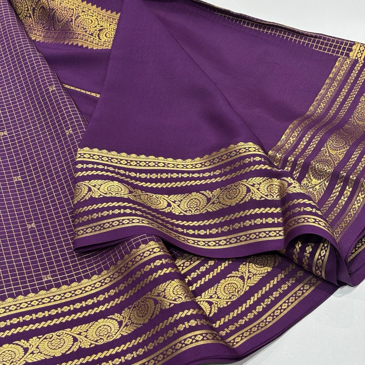 Pure Mysore Crepe Silk Saree