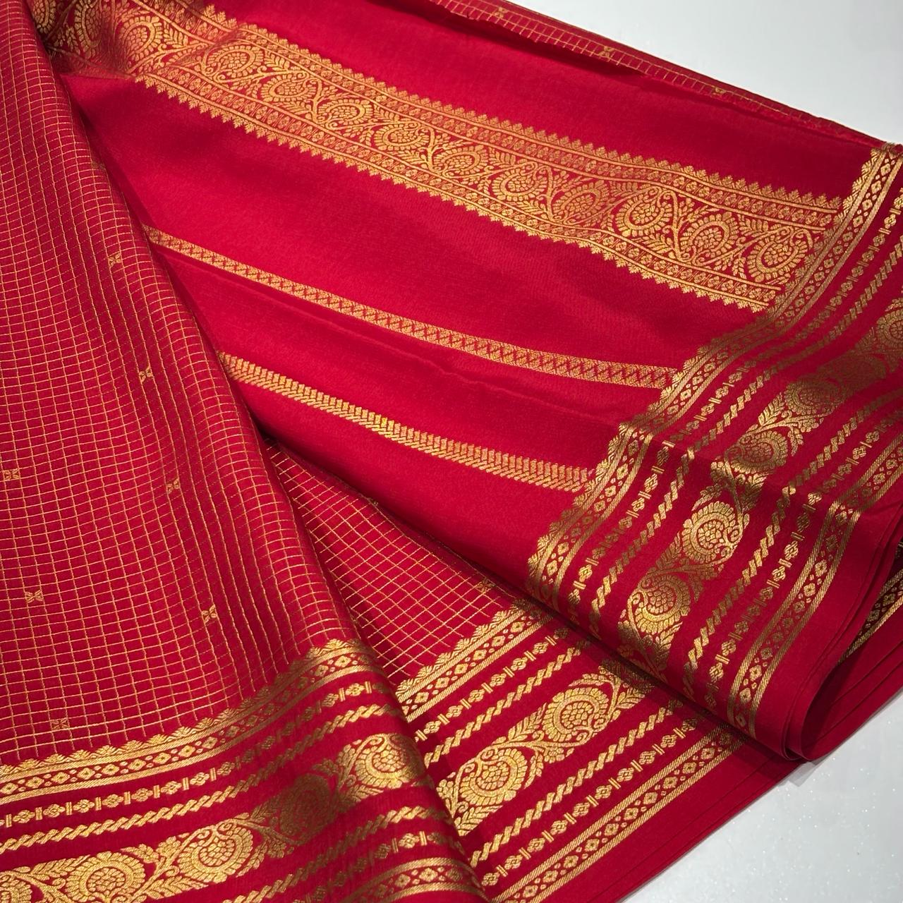Pure Mysore Crepe Silk Saree