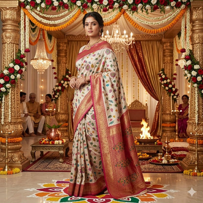 Royal Banaras Floral Saree