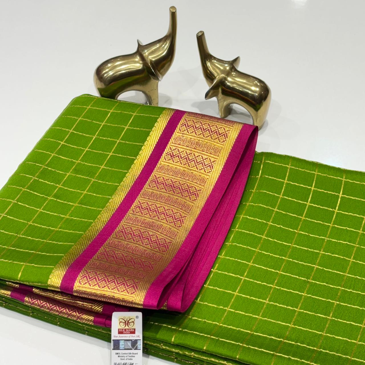 Pure Mysore Crepe Silk Saree