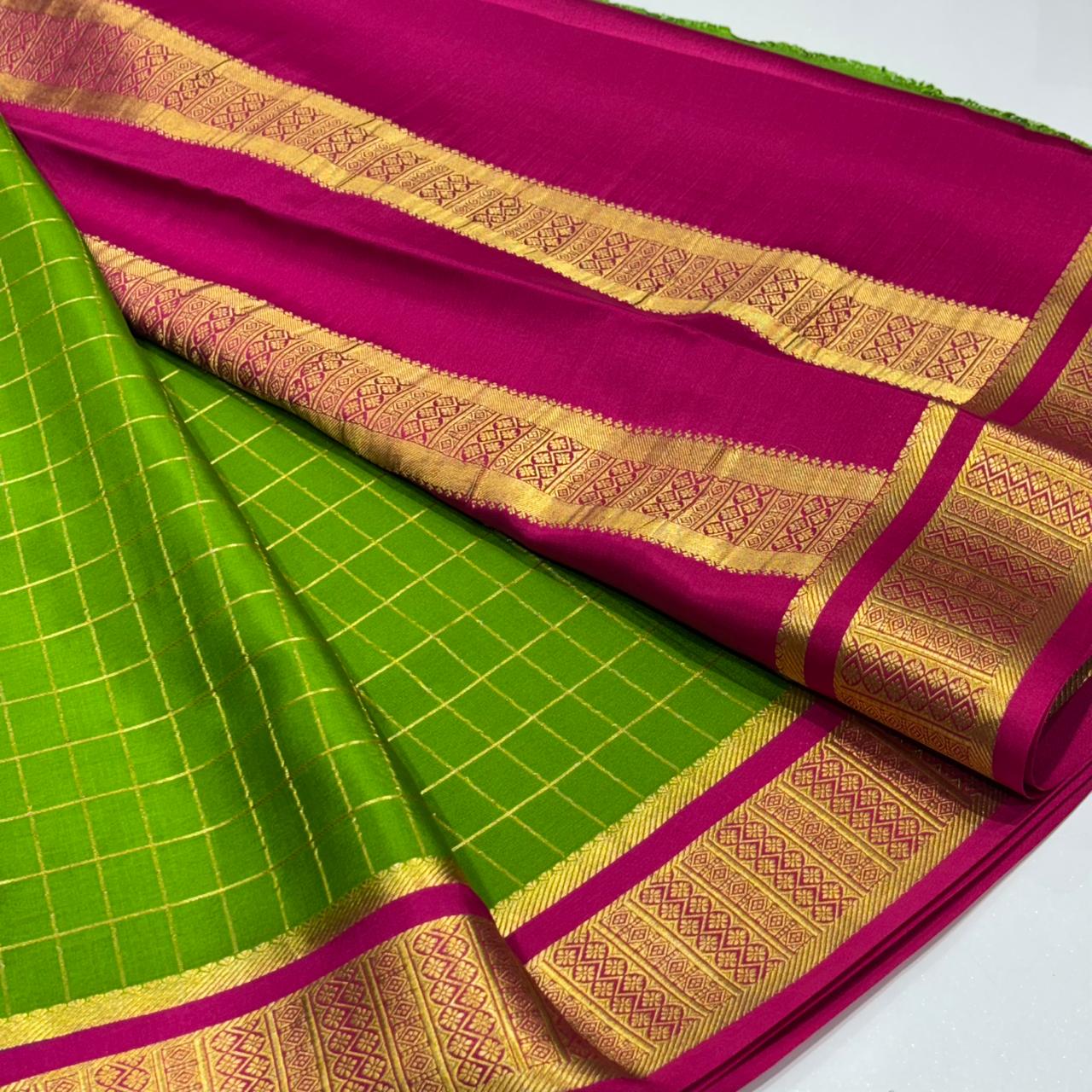 Pure Mysore Crepe Silk Saree