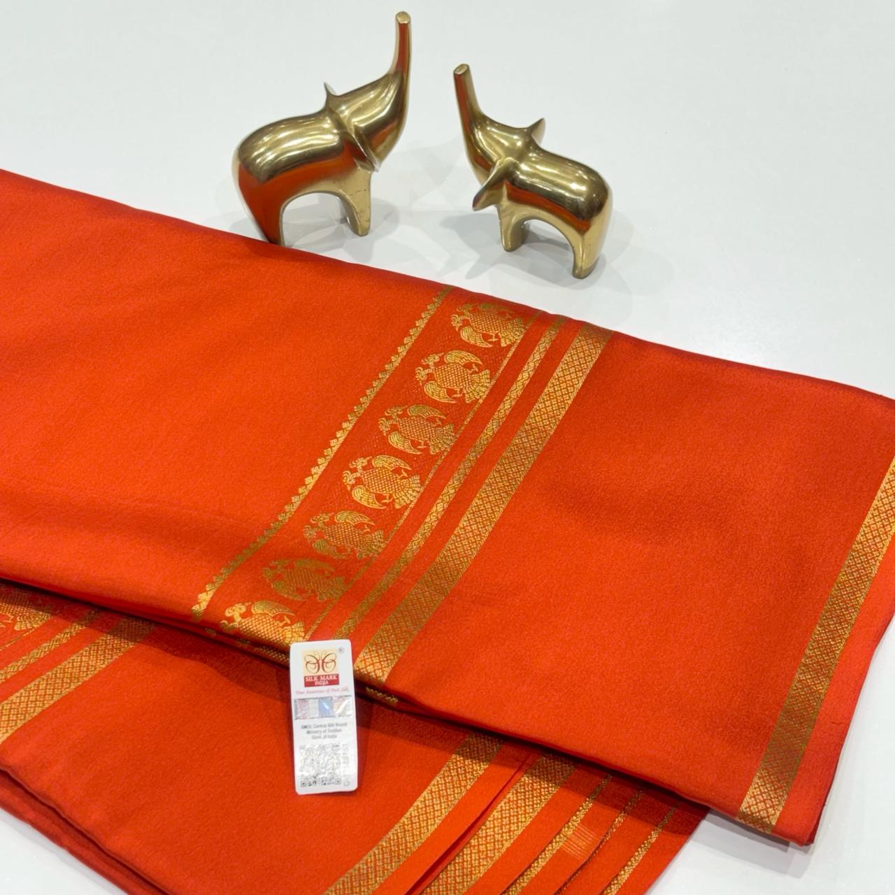 Pure Mysore Crepe Silk Saree