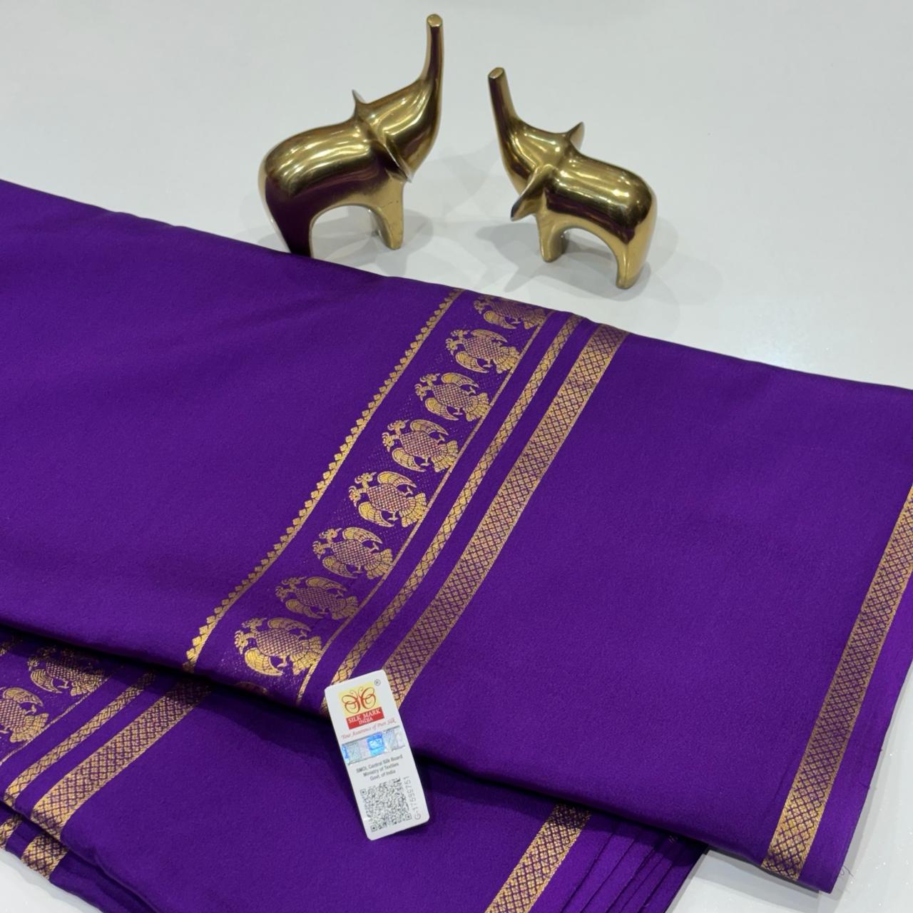 Pure Mysore Crepe Silk Saree
