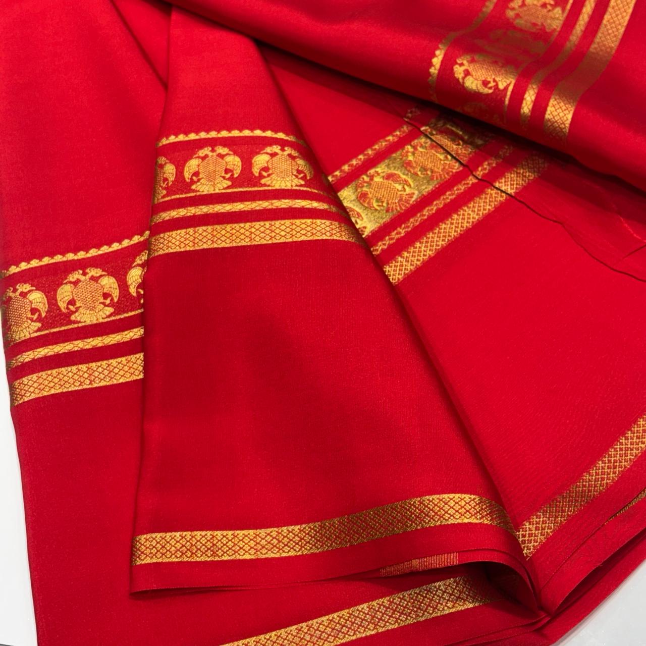 Pure Mysore Crepe Silk Saree