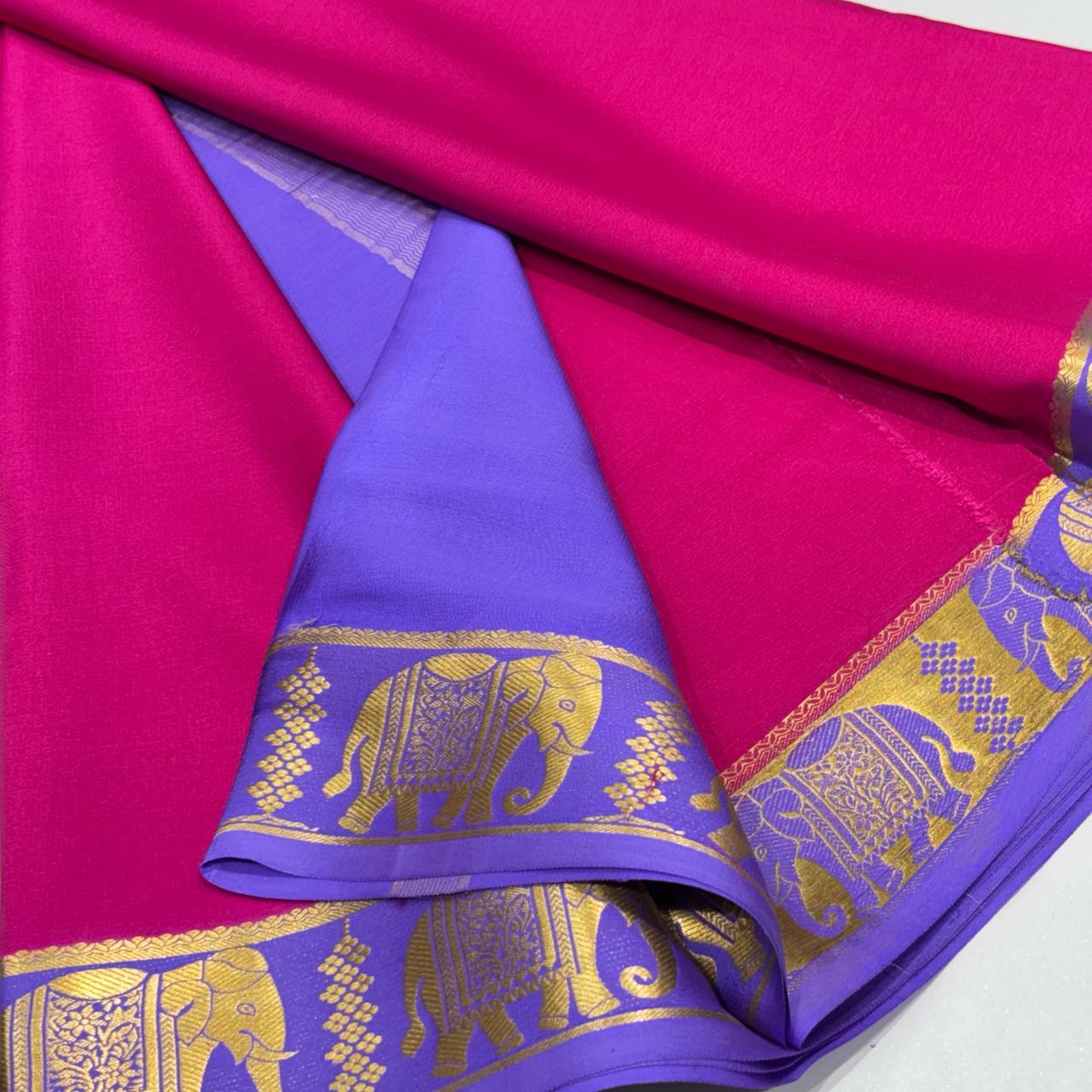 Pure Mysore Crepe Silk Saree