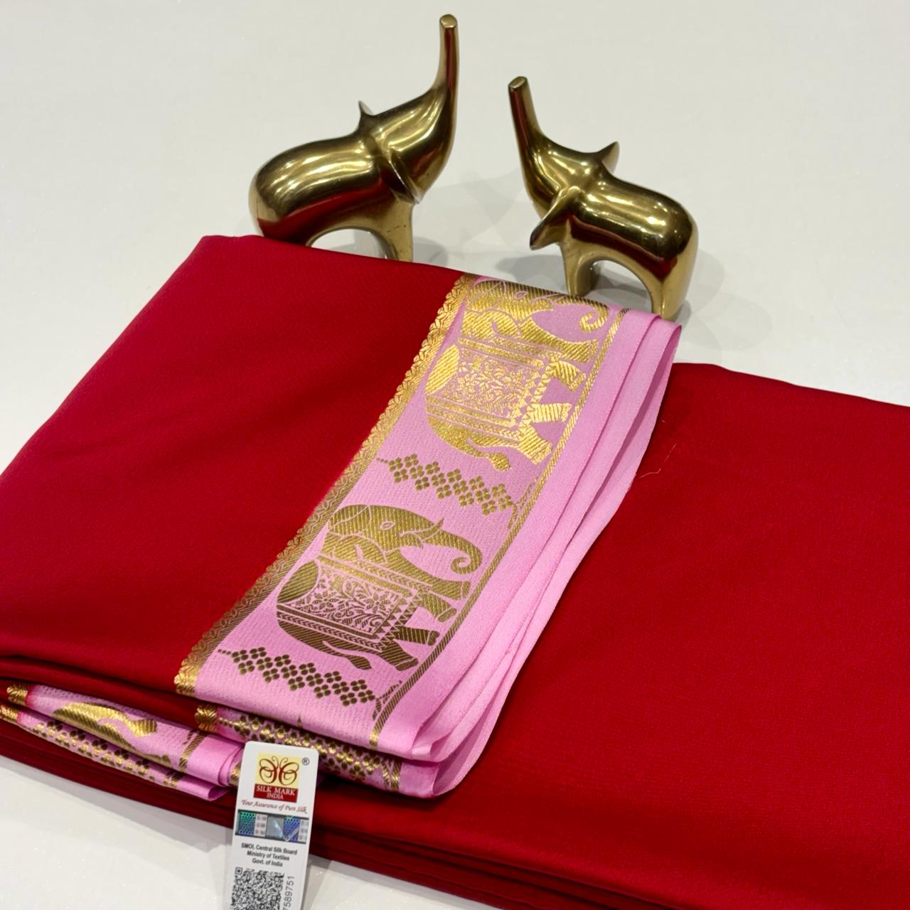 Pure Mysore Crepe Silk Saree