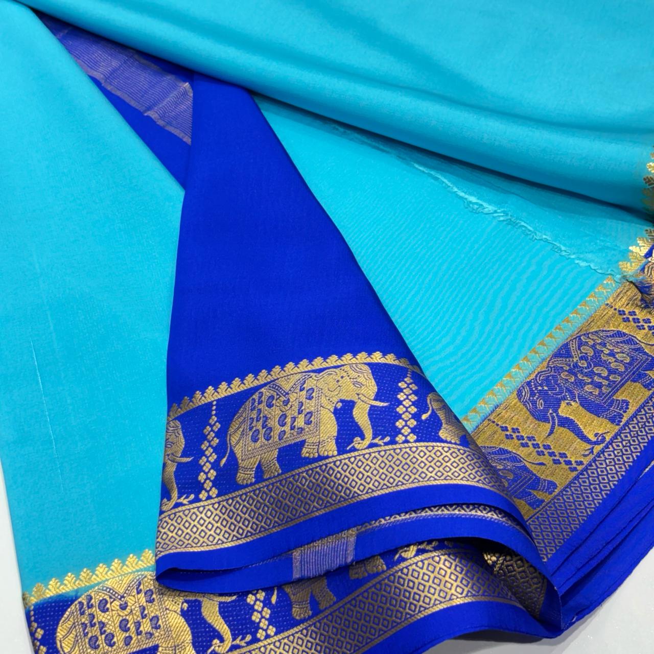 Pure Mysore Crepe Silk Saree