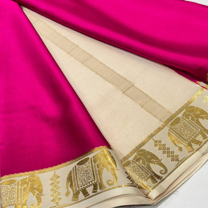 Pure Mysore Crepe Silk Saree