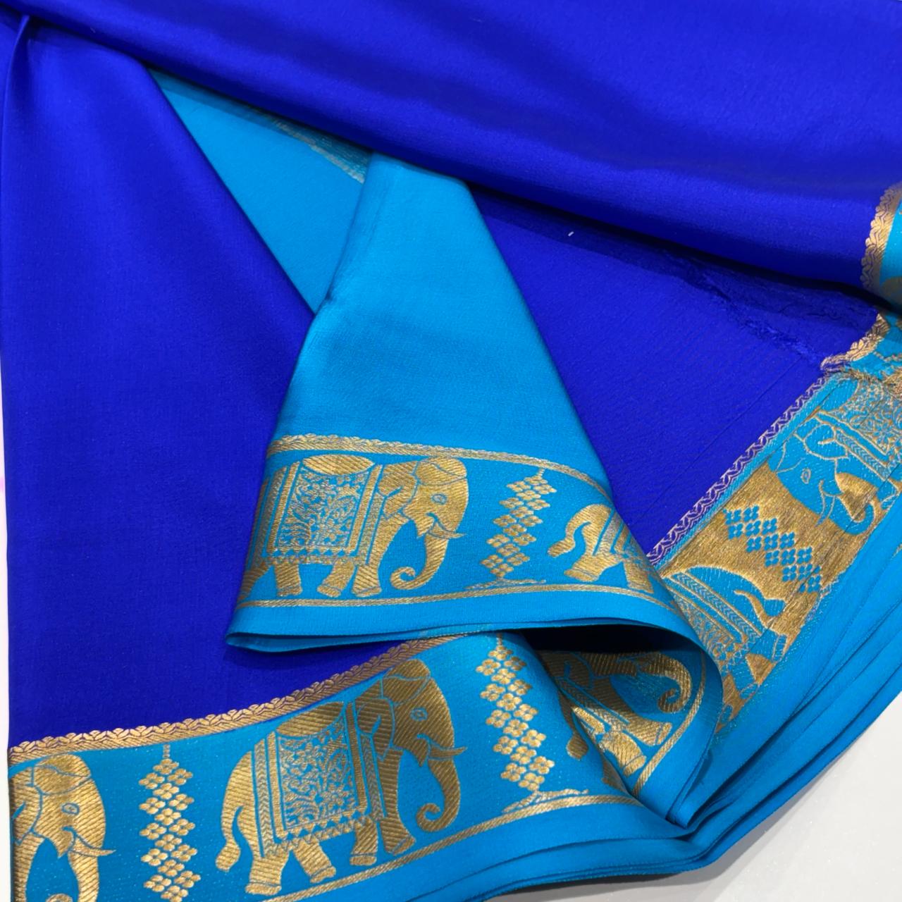 Pure Mysore Crepe Silk Saree