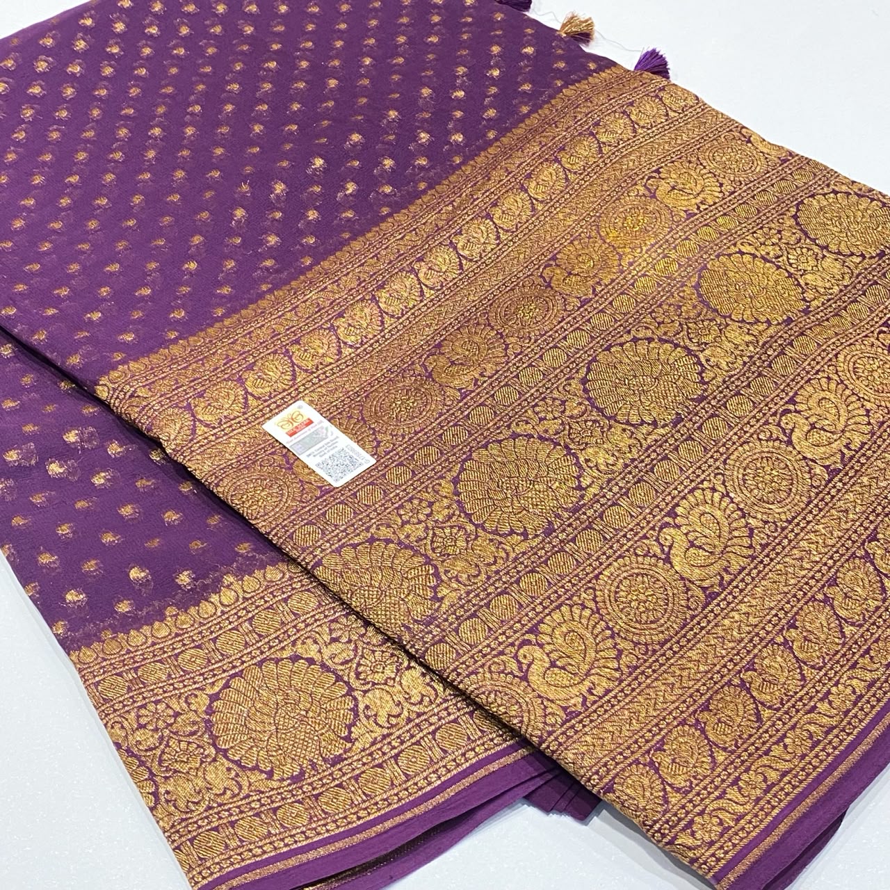 Pure Khaddi Georgette Chiffon Saree