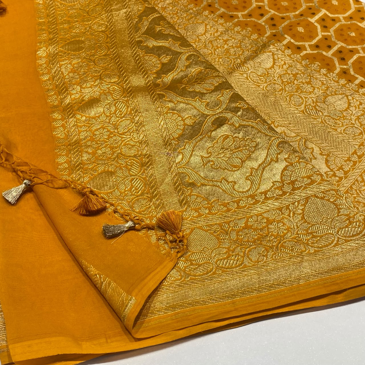 Pure Khaddi Georgette Chiffon Saree