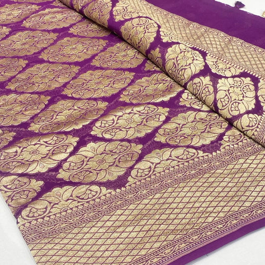 Pure Khaddi Georgette Chiffon Saree