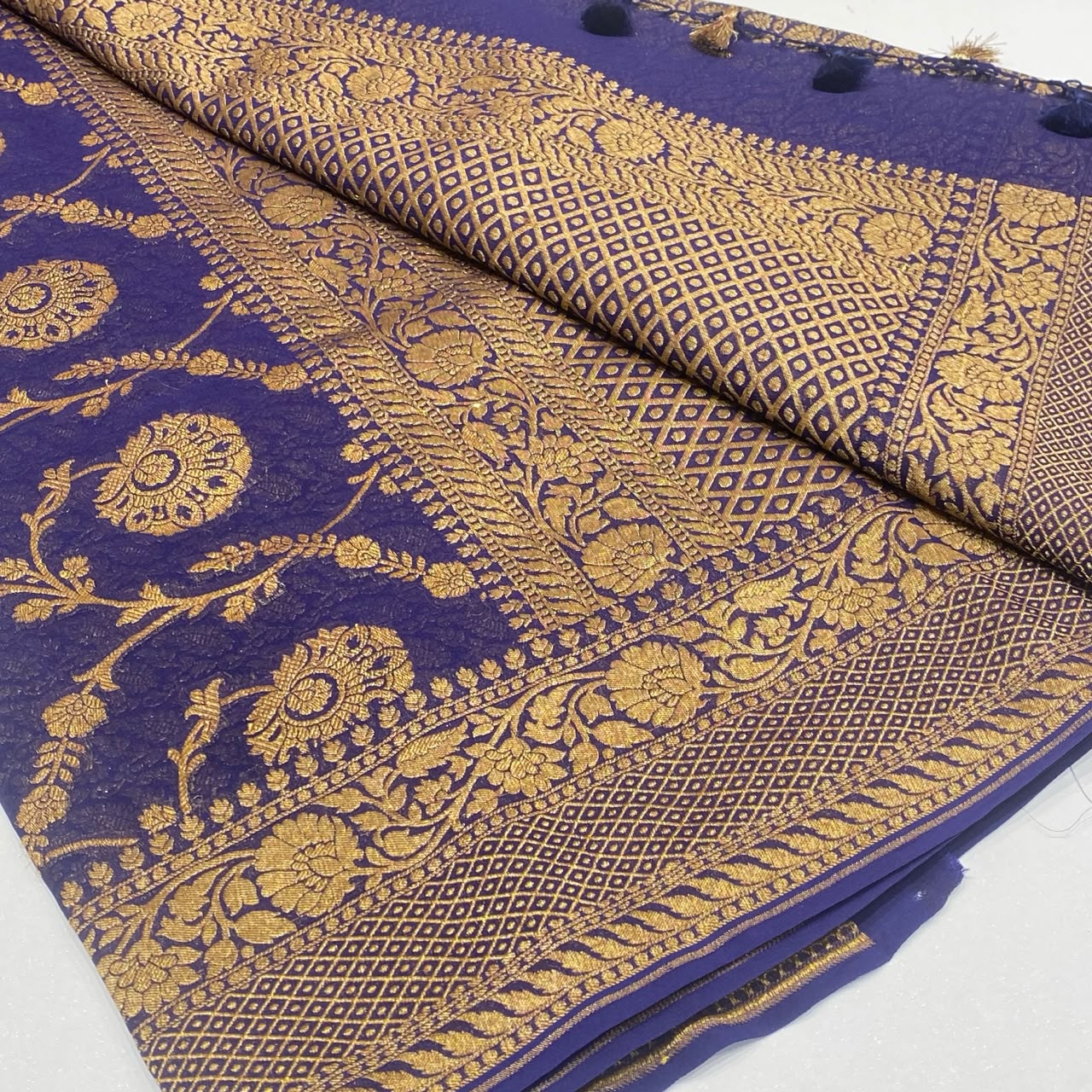 Pure Khaddi Georgette Chiffon Saree