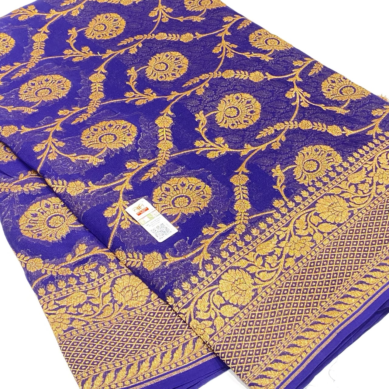 Pure Khaddi Georgette Chiffon Saree