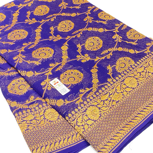 Pure Khaddi Georgette Chiffon Saree