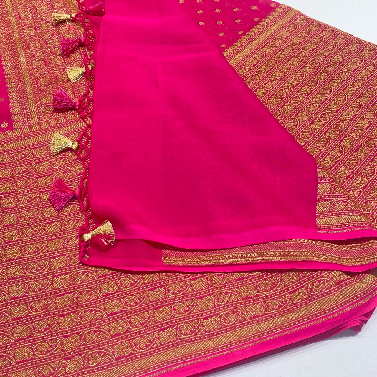 Pure Khaddi Georgette Chiffon Saree