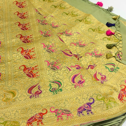 Pure Khaddi Georgette Chiffon Saree
