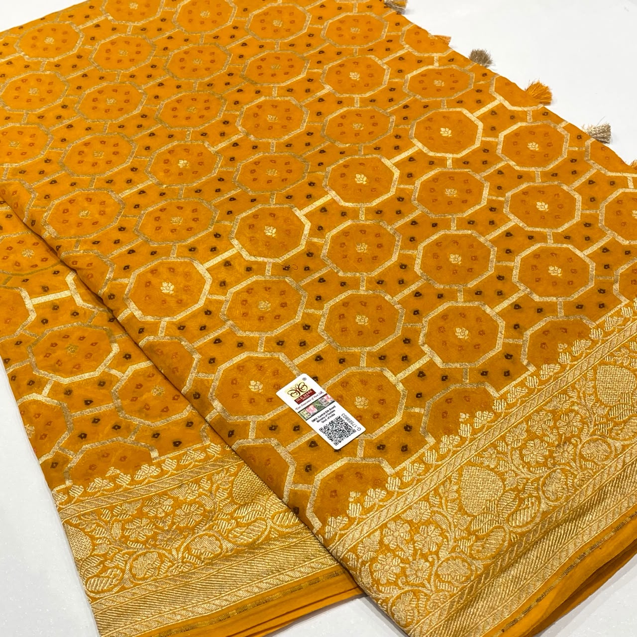 Pure Khaddi Georgette Chiffon Saree
