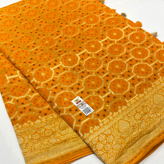 Pure Khaddi Georgette Chiffon Saree