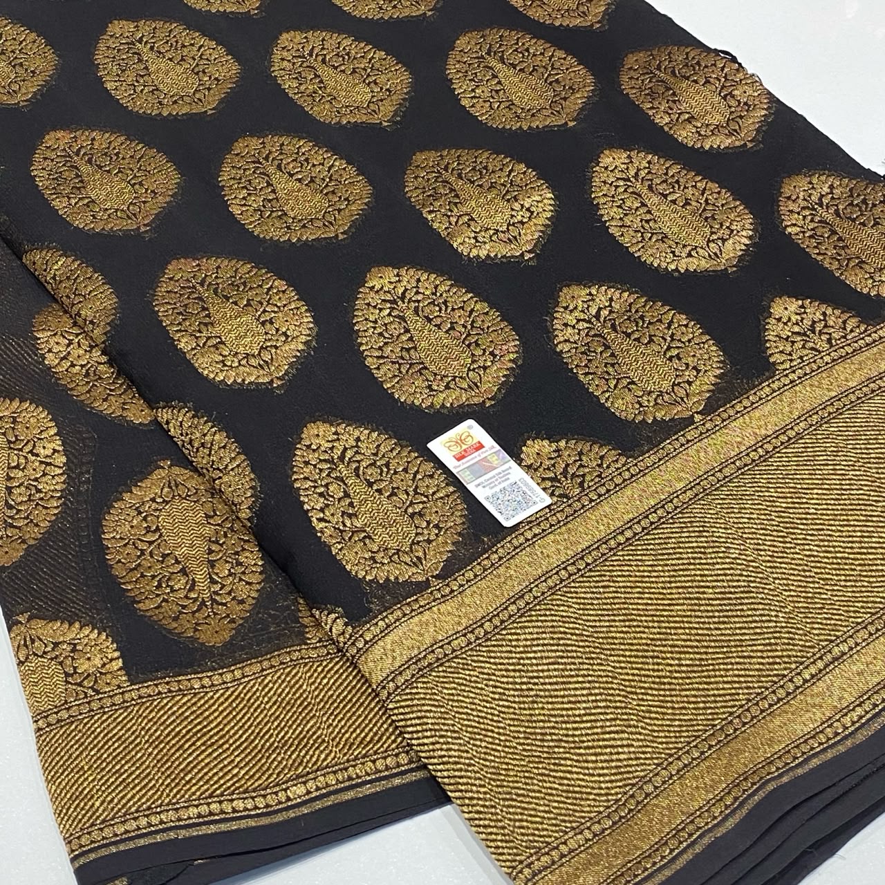 Pure Khaddi Georgette Chiffon Saree