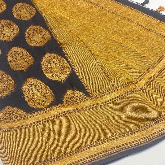Pure Khaddi Georgette Chiffon Saree