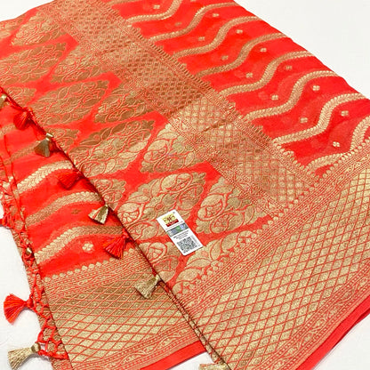 Pure Khaddi Georgette Chiffon Saree