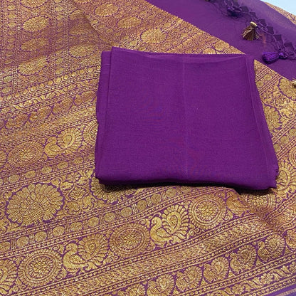 Pure Khaddi Georgette Chiffon Saree