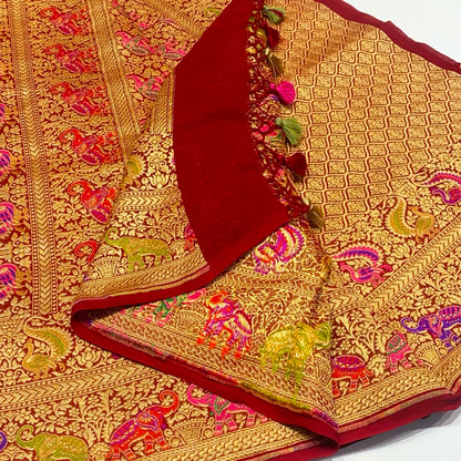 Pure Khaddi Georgette Chiffon Saree