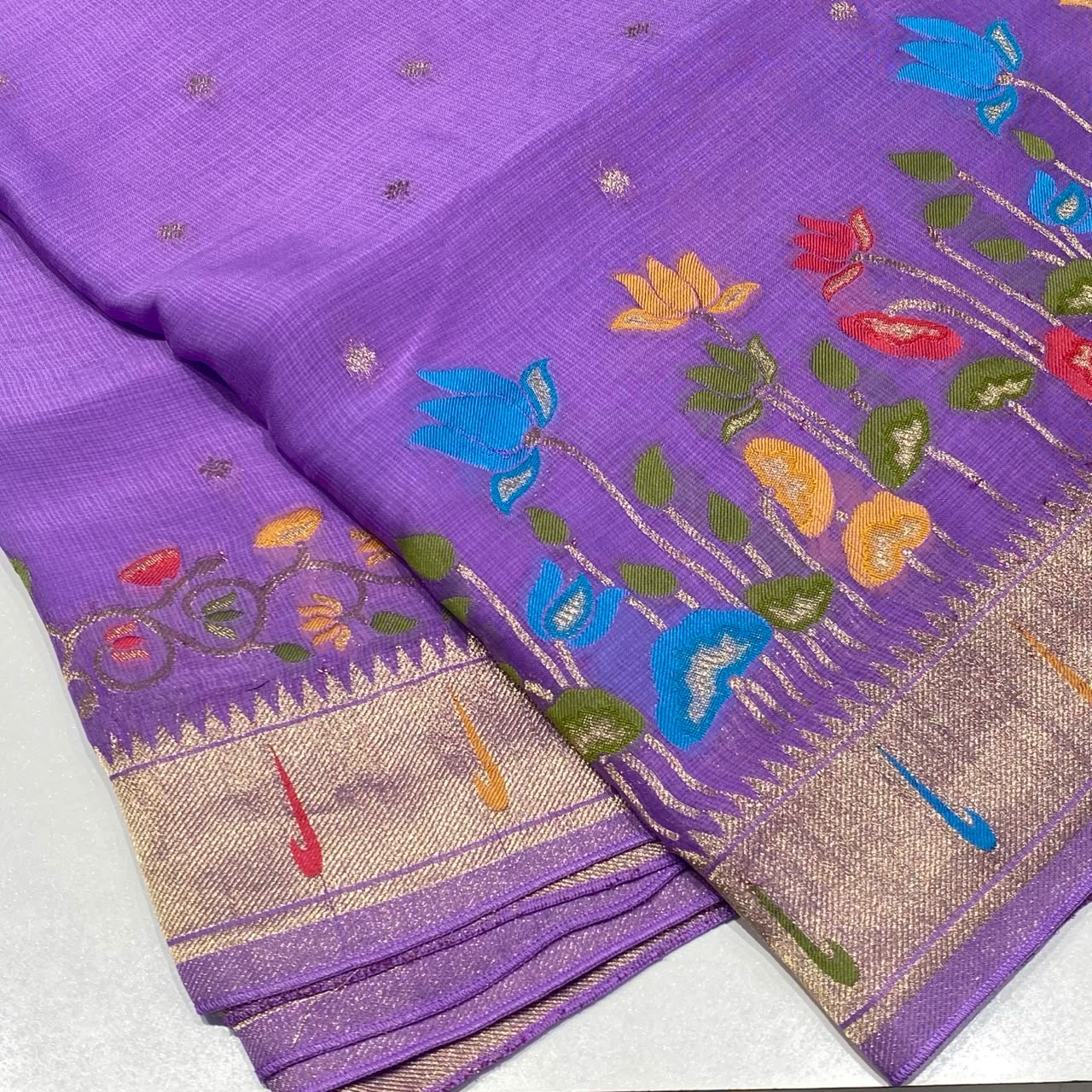 Paithani Muniya Border Saree