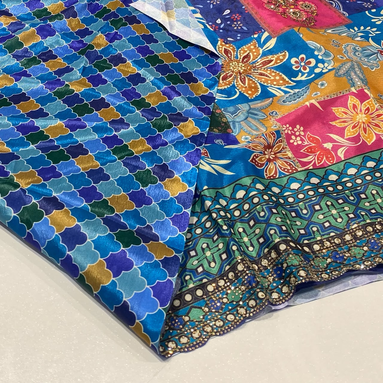 Designer Printed Chiffon Saree