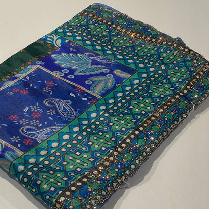 Designer Printed Chiffon Saree