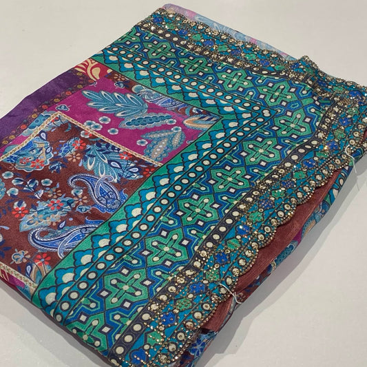 Designer Printed Chiffon Saree