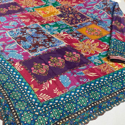 Designer Printed Chiffon Saree