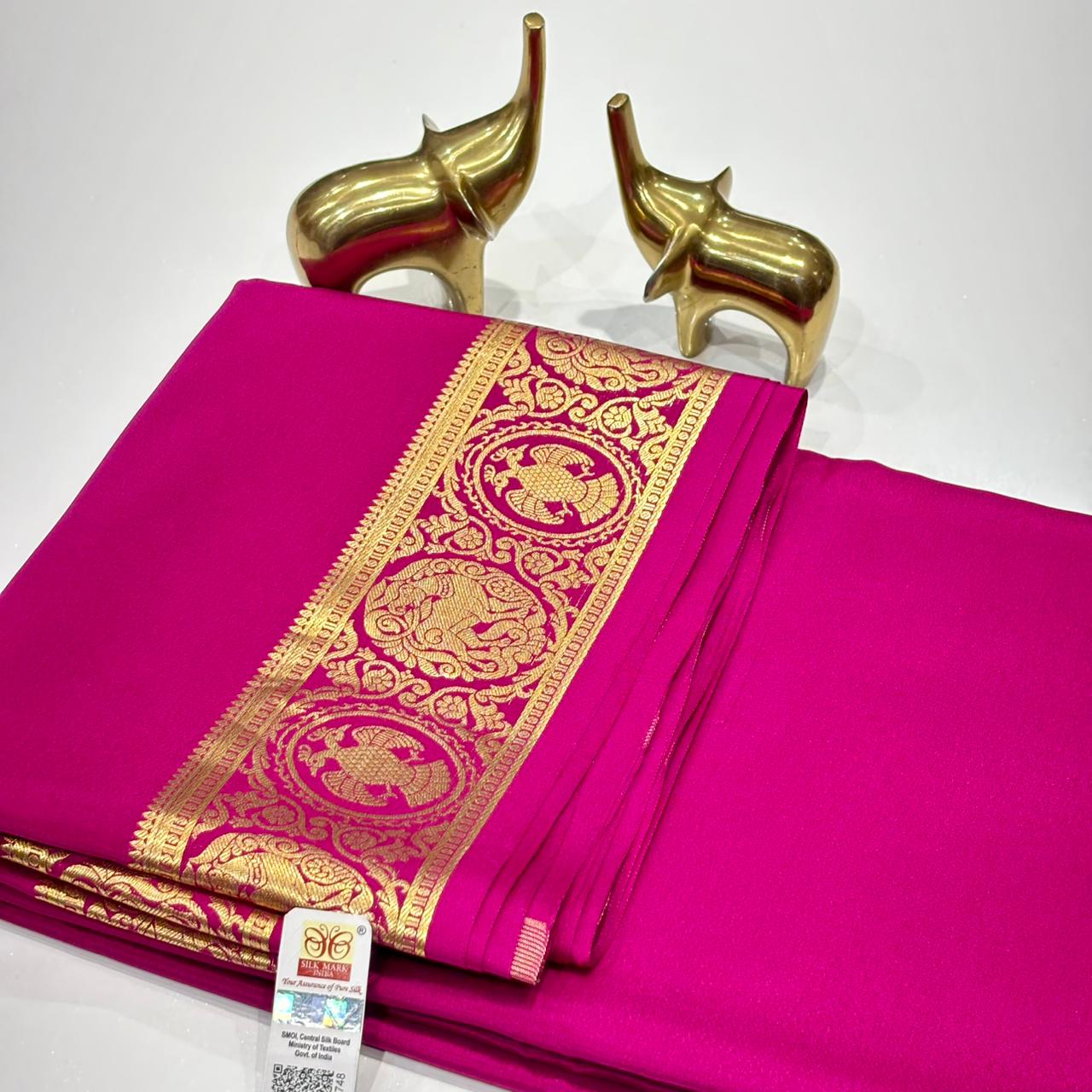 Pure Mysore Crepe Silk Saree