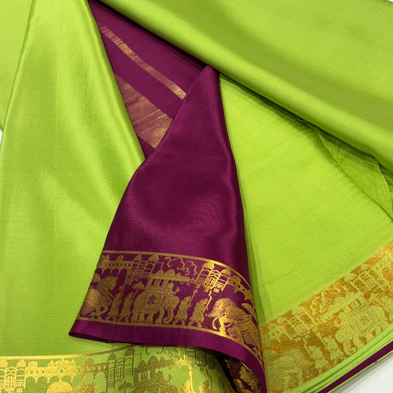 Pure Mysore Crepe Silk Saree