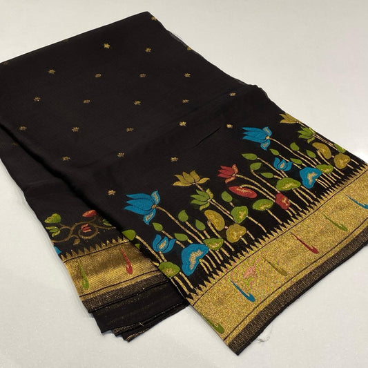 Paithani Muniya Border Saree