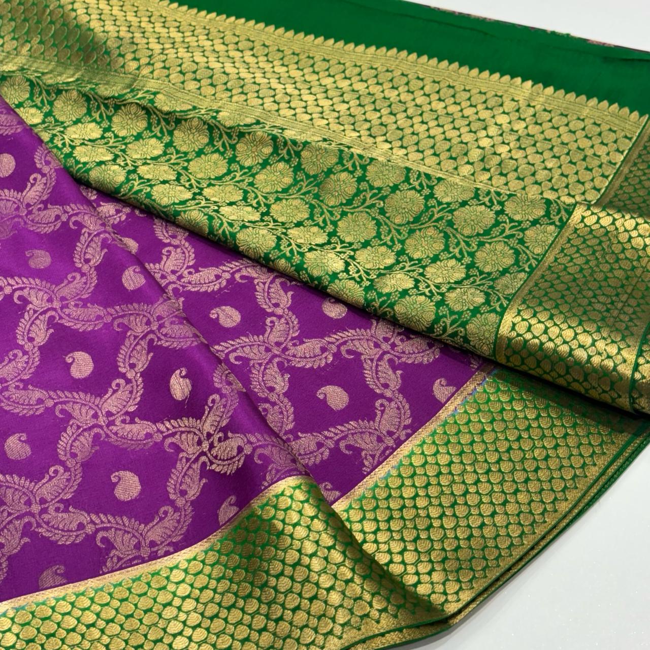 Pure Mysore Silk Brocade Saree