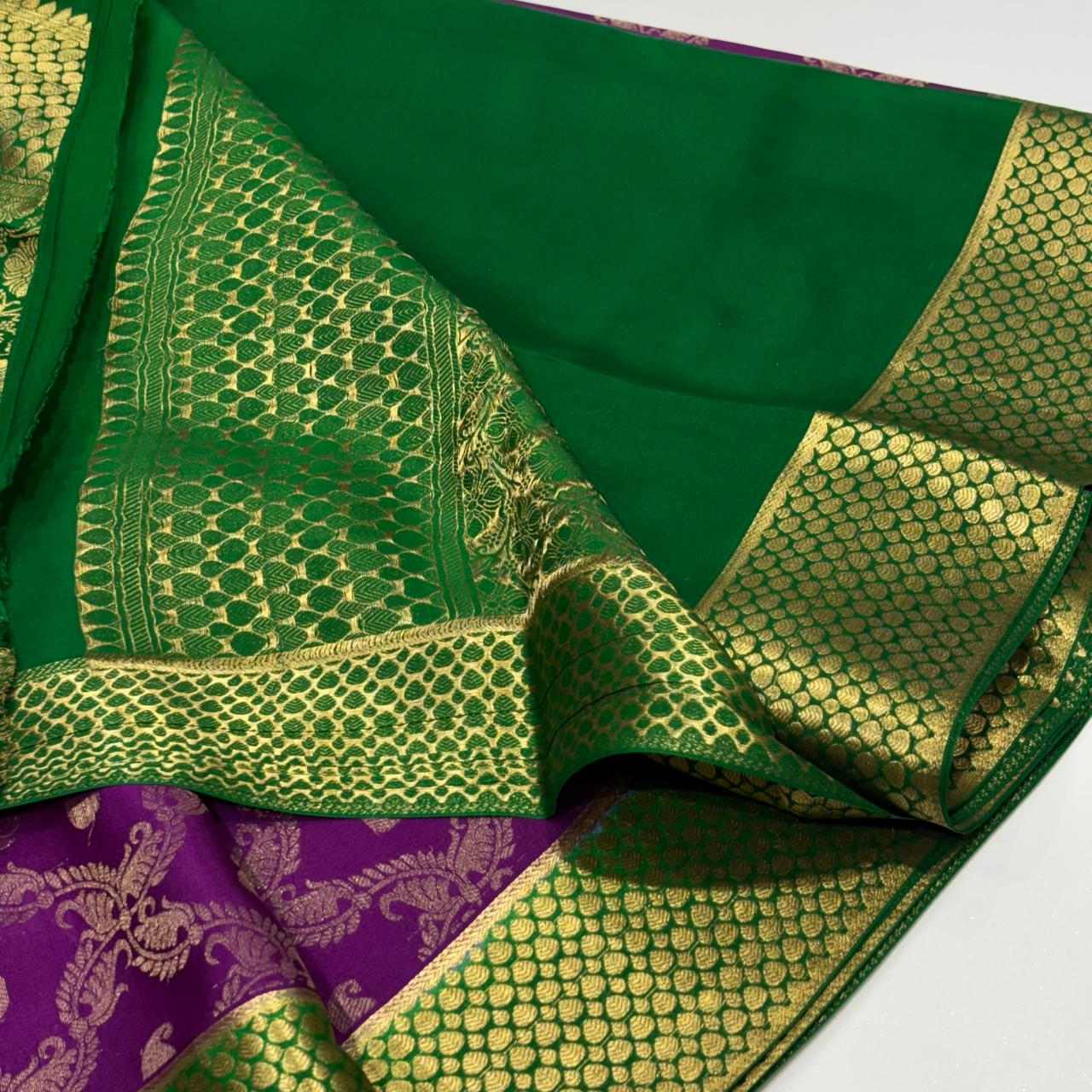 Pure Mysore Silk Brocade Saree