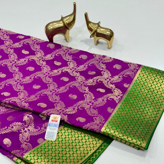Pure Mysore Silk Brocade Saree