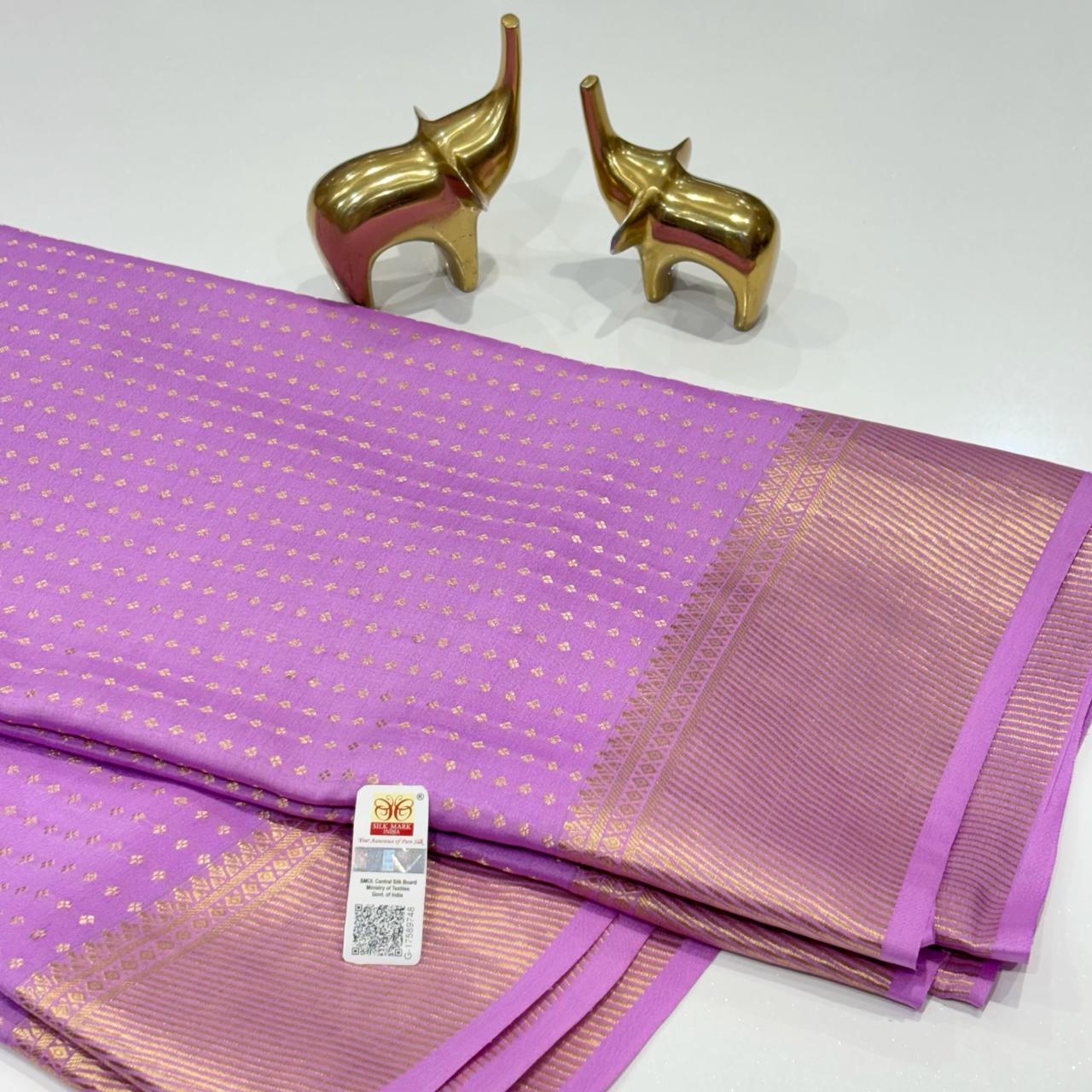 Pure Mysore Silk Brocade Saree