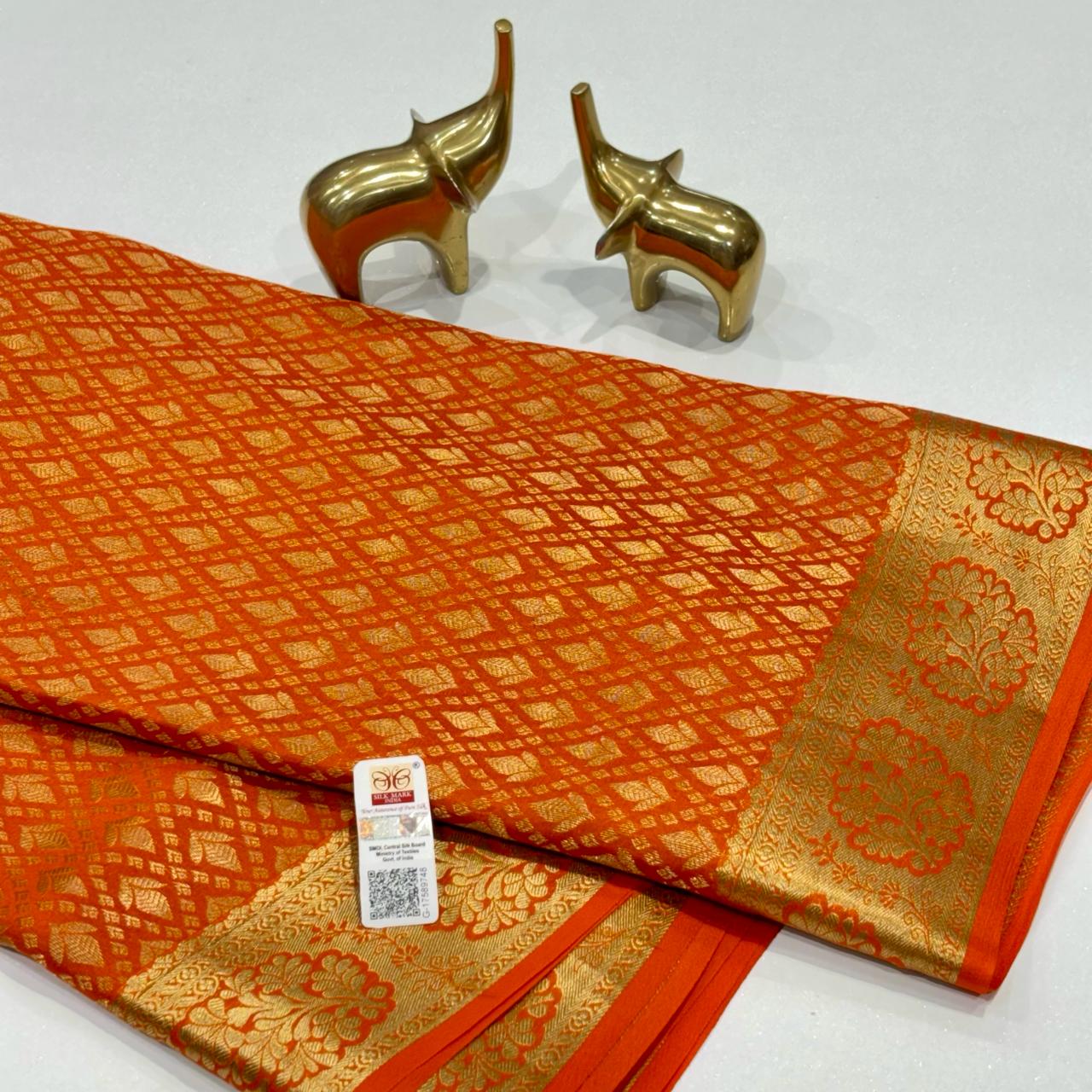 Pure Mysore Silk Brocade Saree