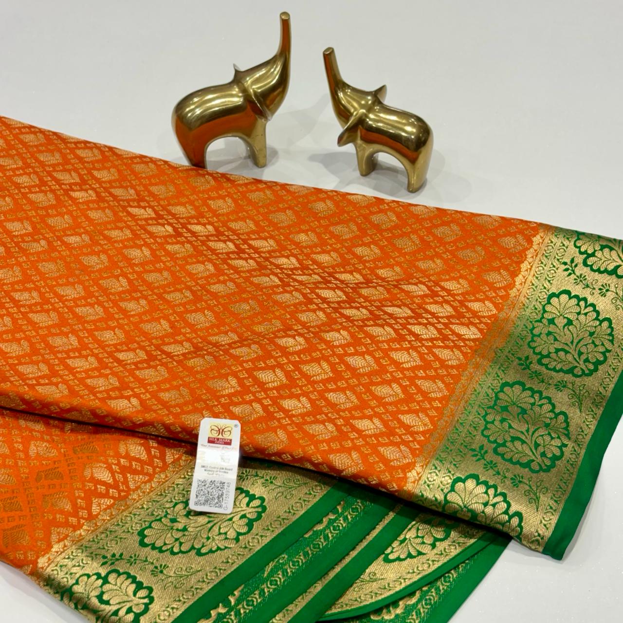 Pure Mysore Silk Brocade Saree