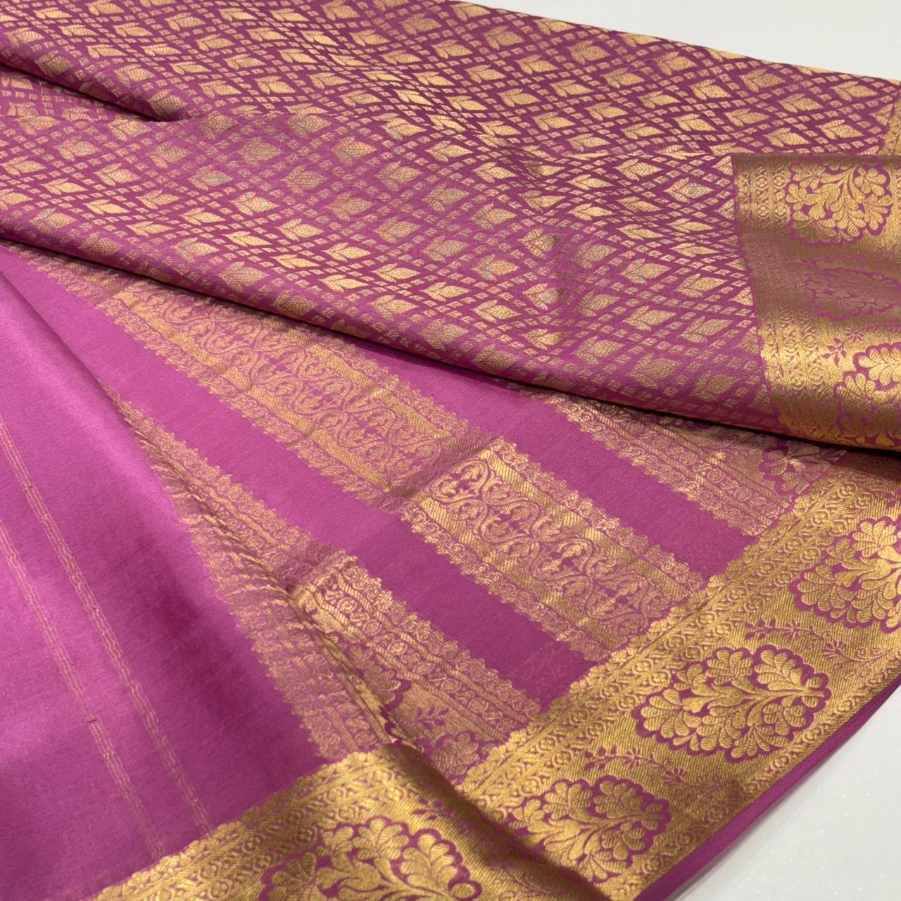 Pure Mysore Silk Brocade Saree