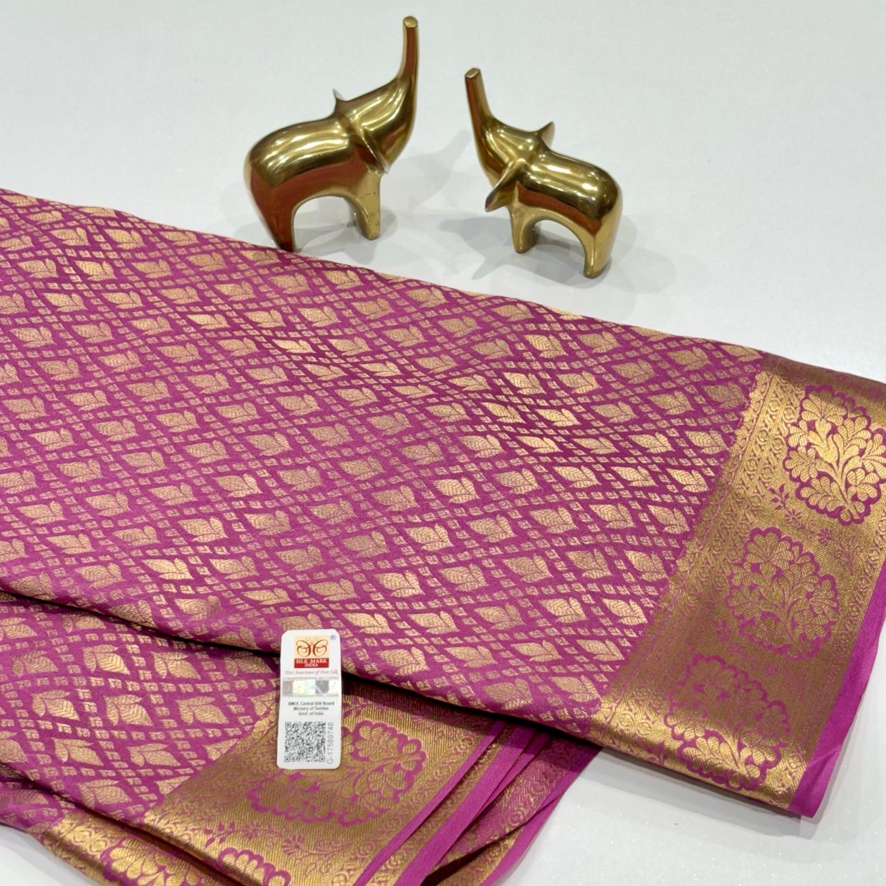 Pure Mysore Silk Brocade Saree