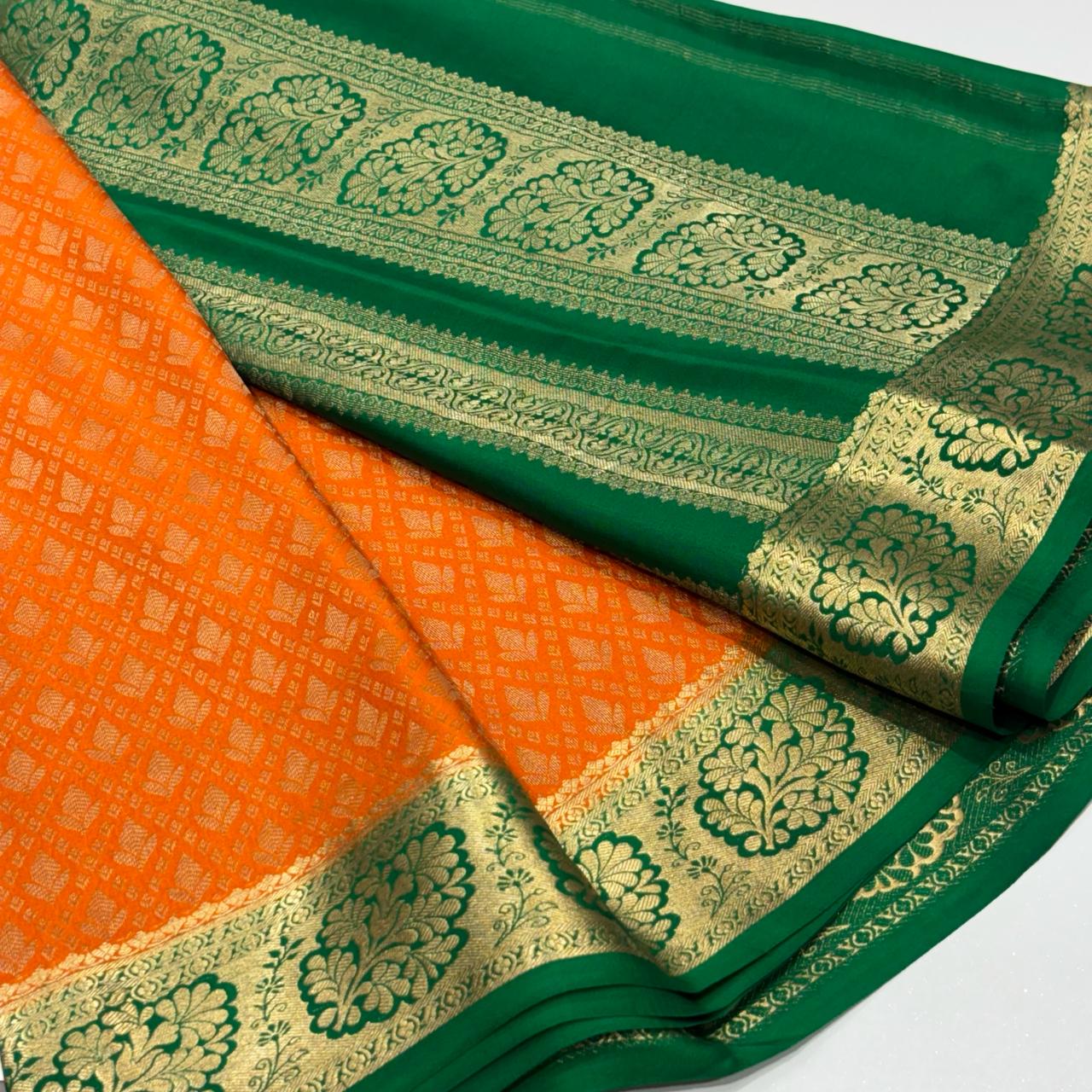 Pure Mysore Silk Brocade Saree
