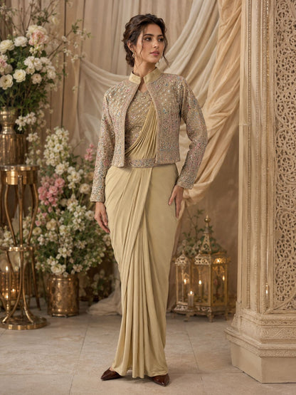 Ready-Made Zari Thread Saree